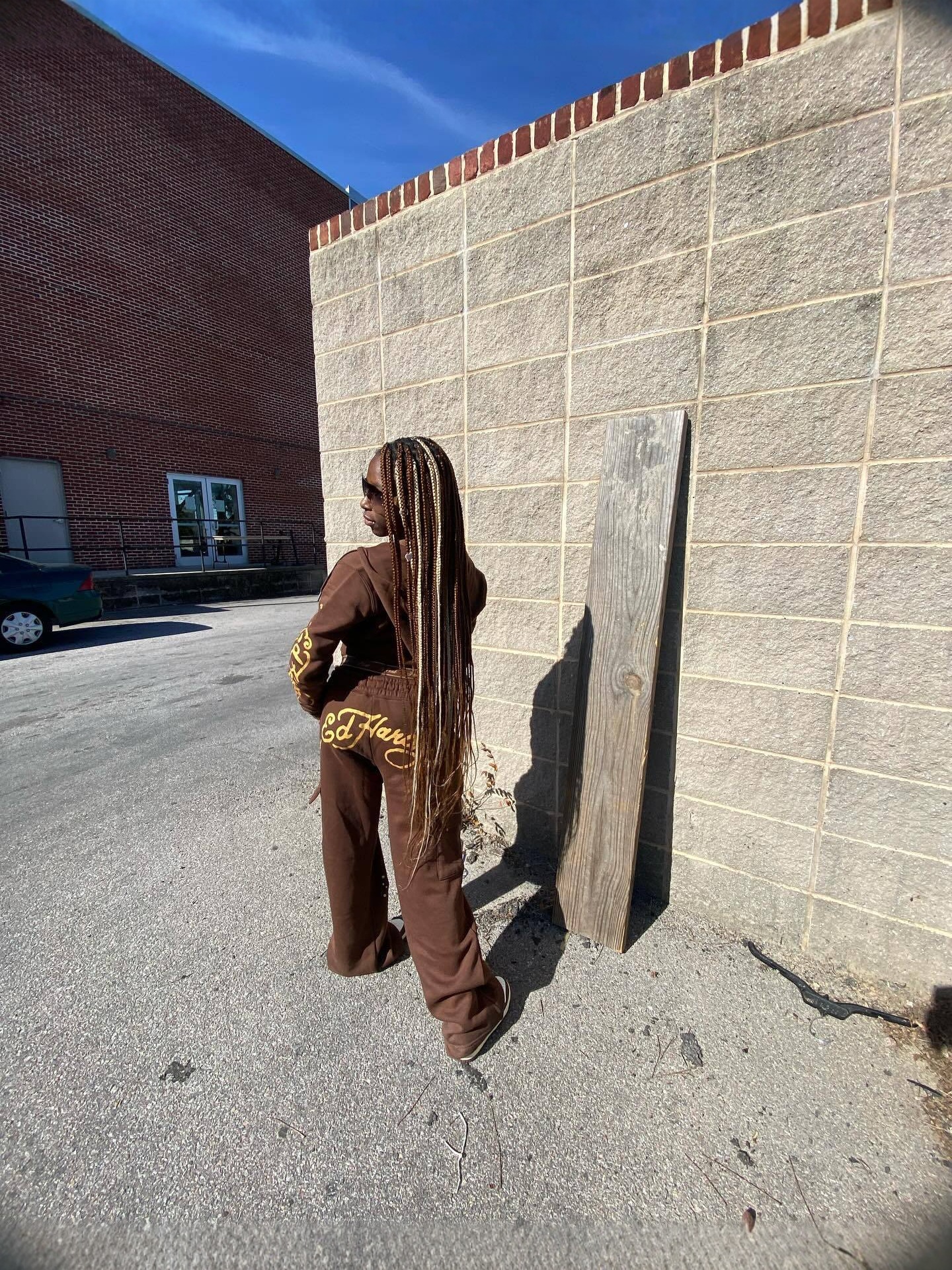 Print Hooded Hoodies and Sweatpants Two-Piece Women Casual Set