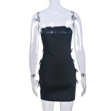 Women's Summer Sexy Cut-Out Strapless Bodycon Dress