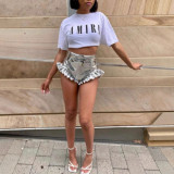 American Print Short-Sleeved T-Shirt
