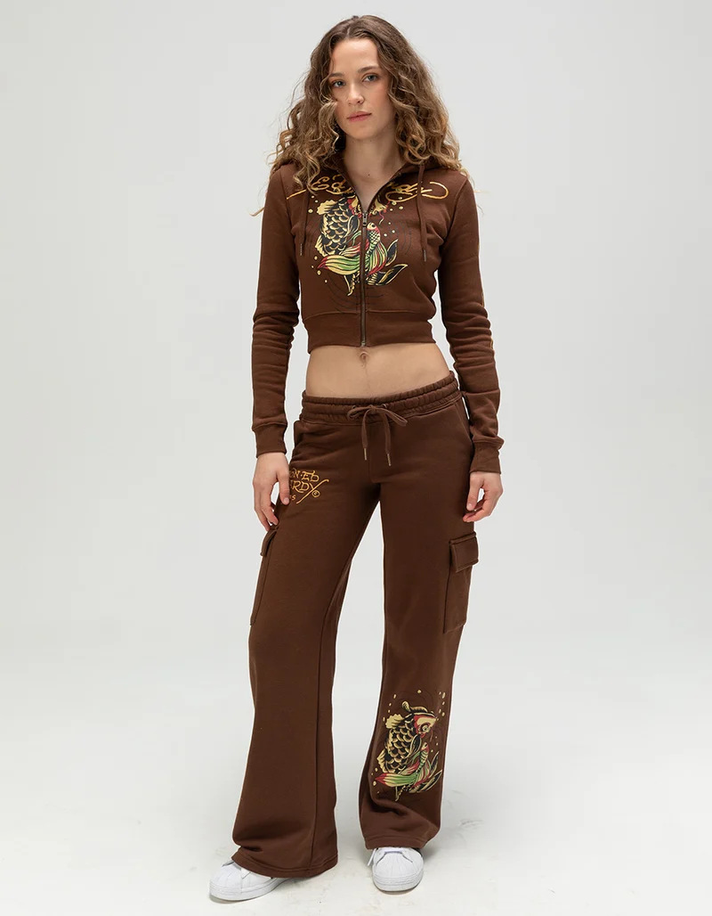 Print Hooded Hoodies and Sweatpants Two-Piece Women Casual Set