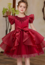 Girls' Christmas Mesh Princess Tutu Dress