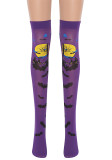Purple Dark Castle Bat Socks Costume Party Long Stockings Halloween Stockings
