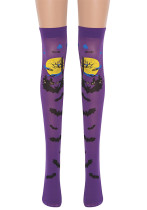 Purple Dark Castle Bat Socks Costume Party Long Stockings Halloween Stockings Purple Dark Castle Bat Socks Costume Party Long Stockings Halloween Stockings