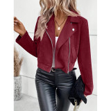 Jacket Short Coat Suede Top Women's Wear