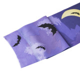 Light Purple Wilderness Wolf Dark Bat Halloween Socks Costume Party Outfit Knee-High Bat Long Stockings