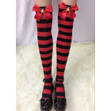 Sexy Christmas Bow Striped Long Stockings