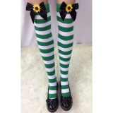 Cute Sexy Christmas Bow Striped Long Stockings
