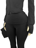 Women Zipper Top and Bell Bottom Pant (Includes Headband) Two-Piece Set
