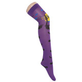 Purple Dark Castle Bat Socks Costume Party Long Stockings Halloween Stockings