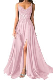 Elegant Plus Size Dress Women's Strappy Sexy Ball Gown Long Lace Dress（Processing time need 3-6 days）
