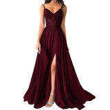 Elegant Plus Size Dress Women's Strappy Sexy Ball Gown Long Lace Dress（Processing time need 3-6 days）