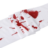 Halloween Socks Dark Red /Red Costume Accessories Knee-High Irregular Blood Socks Long Stockings