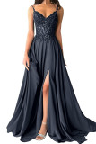 Elegant Plus Size Dress Women's Strappy Sexy Ball Gown Long Lace Dress（Processing time need 3-6 days）