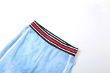 Autumn Women's Striped Color Block Long Sleeve Top Flared Pants Casual Set