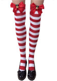 Sexy Christmas Bow Striped Long Stockings