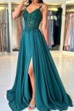 Elegant Plus Size Dress Women's Strappy Sexy Ball Gown Long Lace Dress（Processing time need 3-6 days）