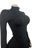 Women Zipper Top and Bell Bottom Pant (Includes Headband) Two-Piece Set
