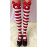 Sexy Christmas Bow Striped Long Stockings