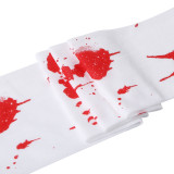 Halloween Socks Dark Red /Red Costume Accessories Knee-High Irregular Blood Socks Long Stockings