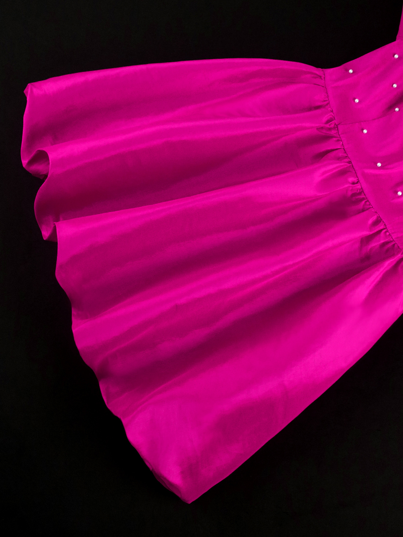 Fashion Square Neck Beaded Long Sleeve Party Dress Lantern Sleeve Slim Waist Puffy Ball Gown Evening Dress