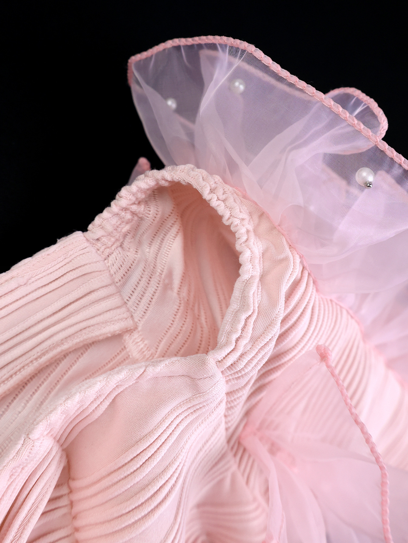 Elegant Pearl Mesh Flounce Long Sleeve Sexy Off-the-Shoulder Slim Evening Bodycon Dresses