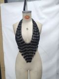 Women's Chest Chain Body Chain Black Gemstone Bustier Holiday Outfit Sparkling Diamond Bra Top