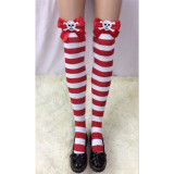 Sexy Christmas Bow Striped Long Stockings