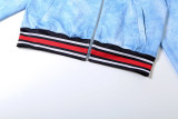 Autumn Women's Striped Color Block Long Sleeve Top Flared Pants Casual Set