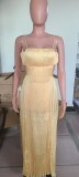 Summer Strap Open Waist Slim Fit Maxi Dress
