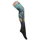Dark Castle Bat Socks Halloween Socks Printed Castle Witch Socks Long Stockings