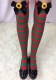 Sexy Christmas Socks Holiday Casual Bow Striped Christmas Long Stockings