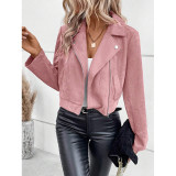 Jacket Short Coat Suede Top Women's Wear