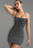 Women Sexy Halter Neck Beaded Dress