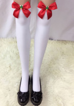 Sexy Christmas Cotton Socks Adult Bow Christmas Stockings Long Stockings