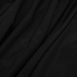 Women Fall Sexy See-Through Mesh Bell Bottom Pant