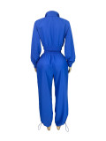 Women Contrast Colorblock Top and Wide-Leg Pants Two-Piece Set