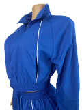 Women Contrast Colorblock Top and Wide-Leg Pants Two-Piece Set