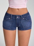 Women Casual Stretchy Denim Shorts