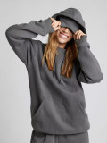 Women Fall/Winter Solid Hoodies with Eye Mask and Pants Two-Piece Set