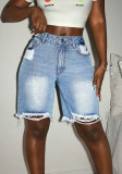 Men's Cuffed Denim Shorts