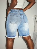 Men's Cuffed Denim Shorts