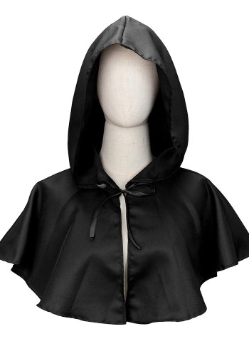 Halloween Black Grim Reaper Cape Halloween Costume Medieval Hooded Punk Witch Cosplay Cape