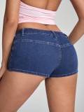 Women Casual Stretchy Denim Shorts