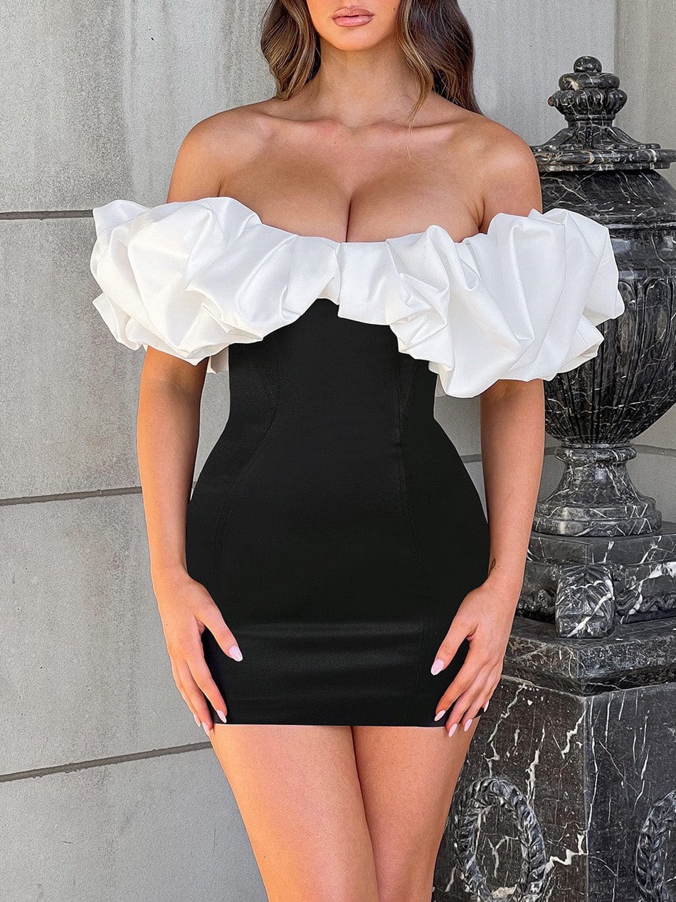 Women Sexy Off-Shoulder Sleeveless Bodycon Dress