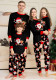 Christmas Family Outfits Santa Claus Print Pajamas Two-Piece Set