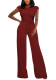 Sexy Solid Color Belted Women's Jumpsuit