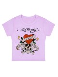 Short Printed T-Shirt Summer Women's Top Streetwear