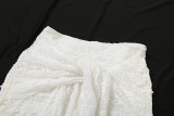Summer Women's Sexy Strapless Top with Fitted Bodycon Skirt Two-Piece Set