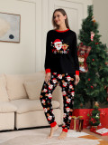 Christmas Family Outfits Santa Claus Print Pajamas Two-Piece Set