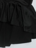 Plus-Size Women Bell Bottom Sleeve V-Neck Sexy Fishtail Bodycon Dress
